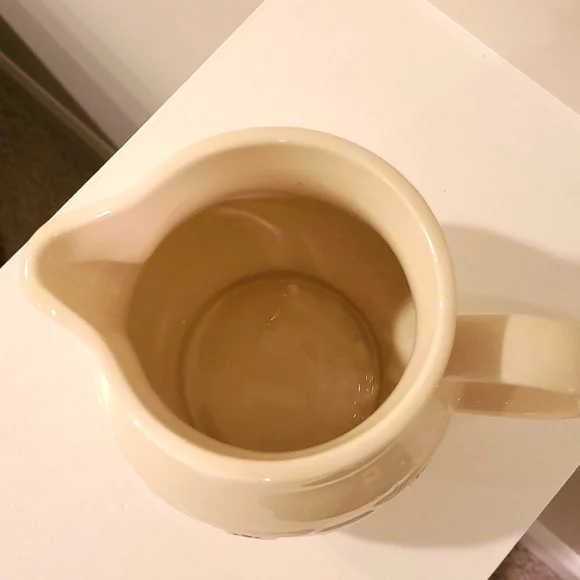 Longaberger Roseville Pottery Small Pitcher Signed Initialed Classic Blue - Picture 4 of 5